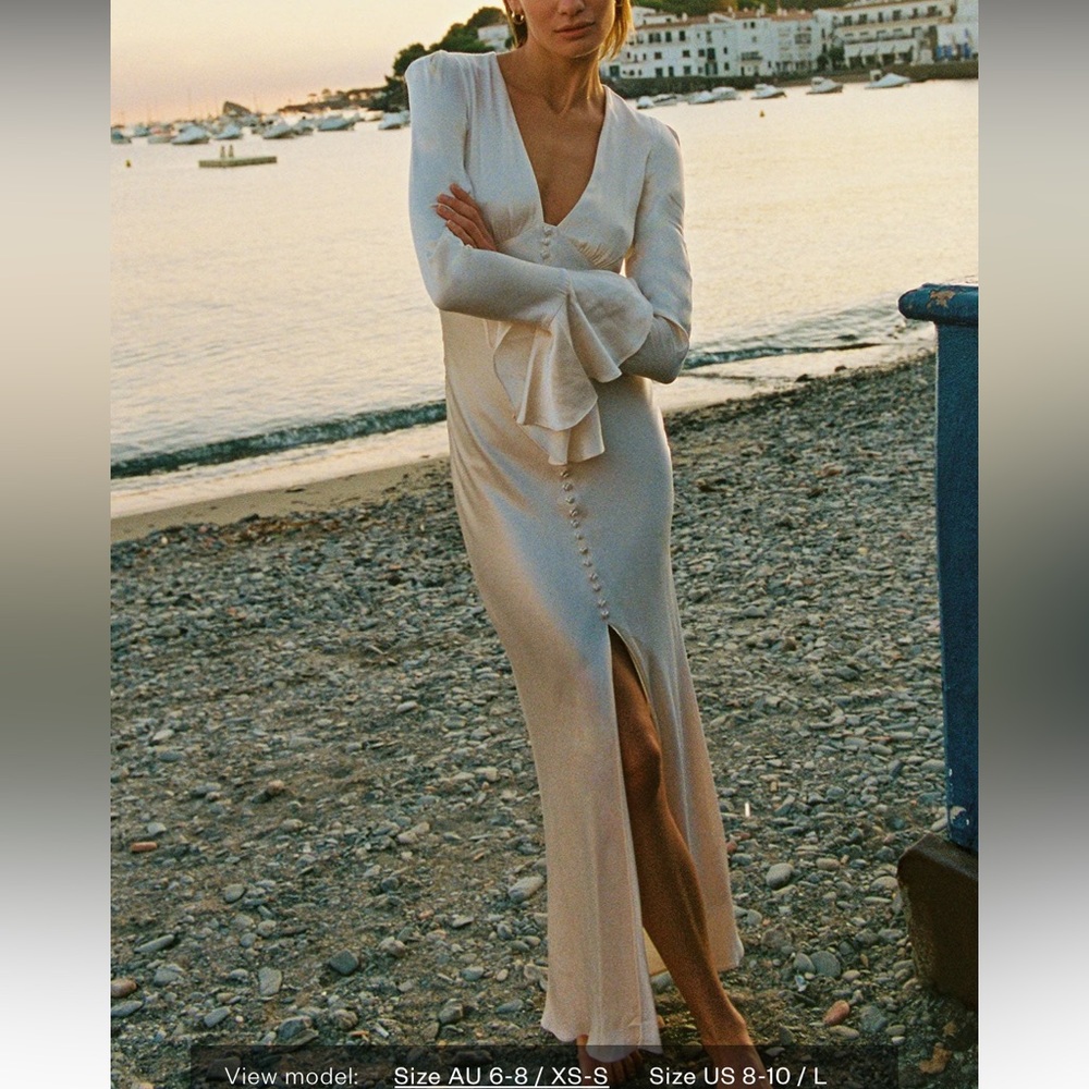 Shona Joy Silky Long Sleeve Dress